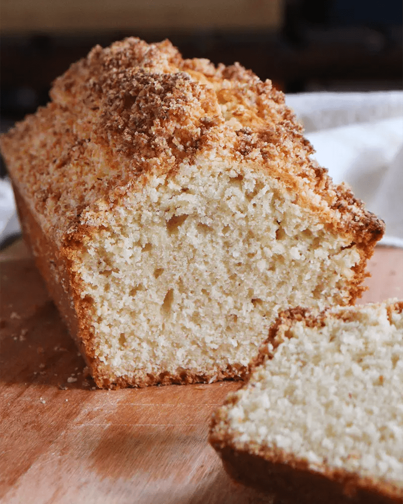 budin coco crumble sin manteca receta