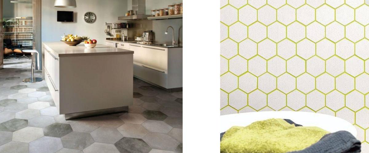 Ideas de azulejos hexagonales en la cocina