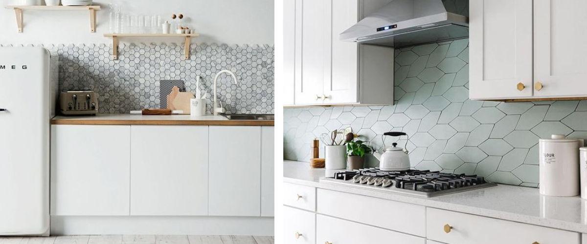 Azulejos hexagonales para la cocina