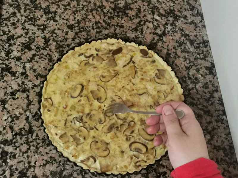 Quiche de pollo horneada