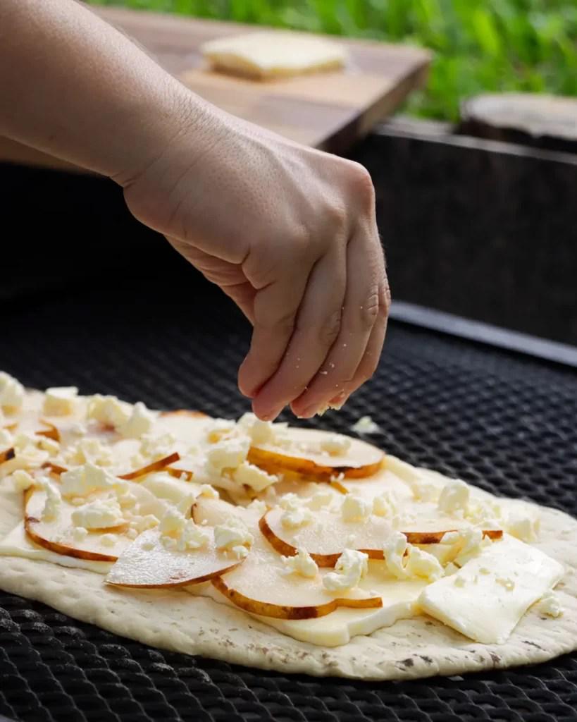 pizza parrilla queso pera