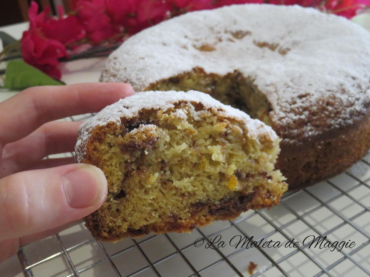 bizcocho de chocolate y naranja