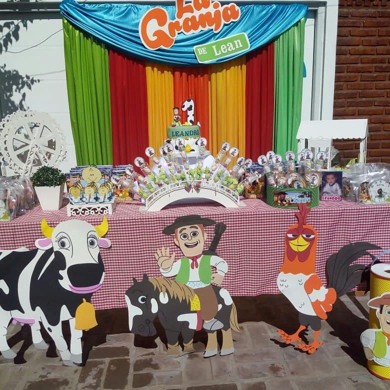Decoracion para fiesta granja de zenon