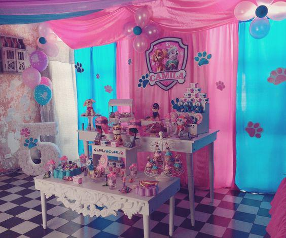 Decoración paw patrol niña