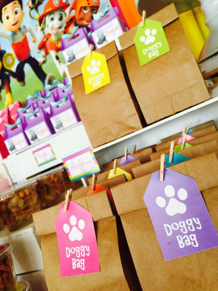 Mesa de postres Fiesta de paw patrol para niña