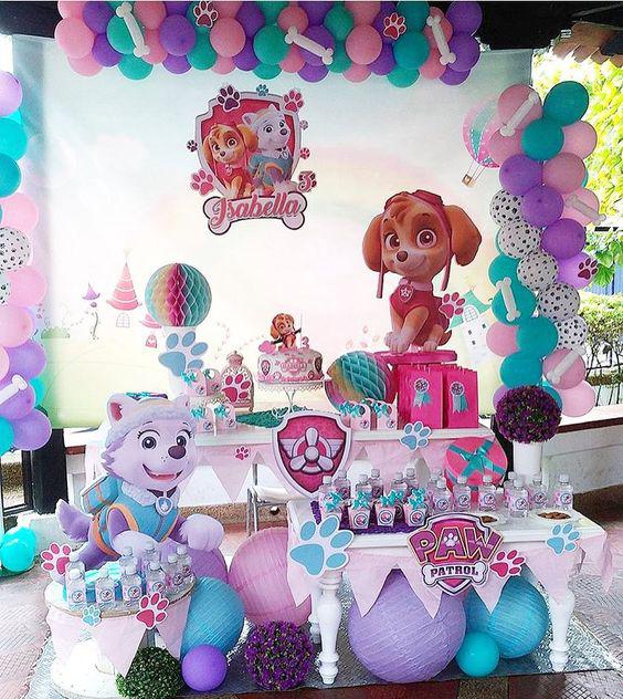 Decoración paw patrol niña