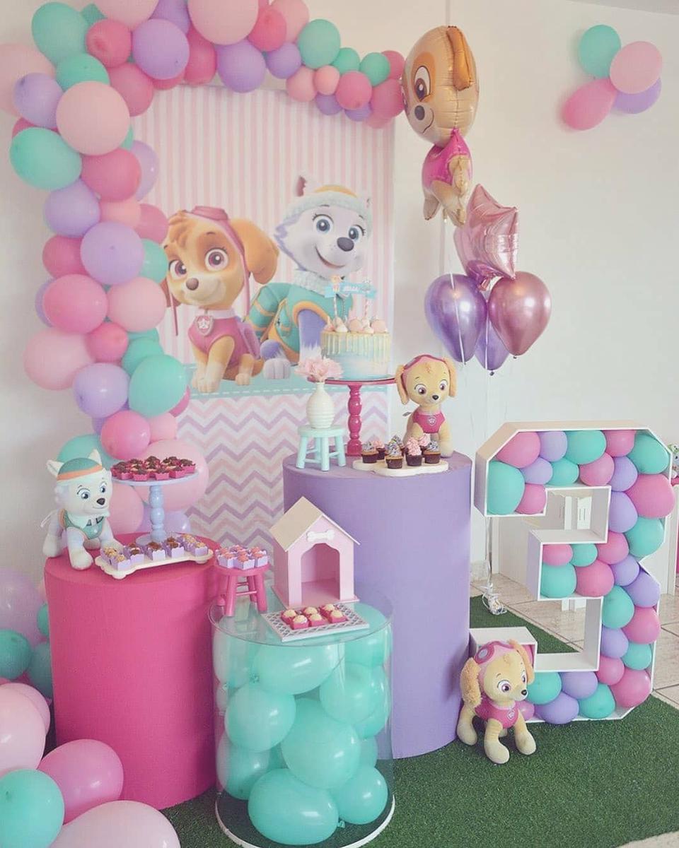 fiesta de paw patrol para niña