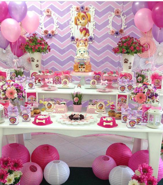 Decoración paw patrol niña