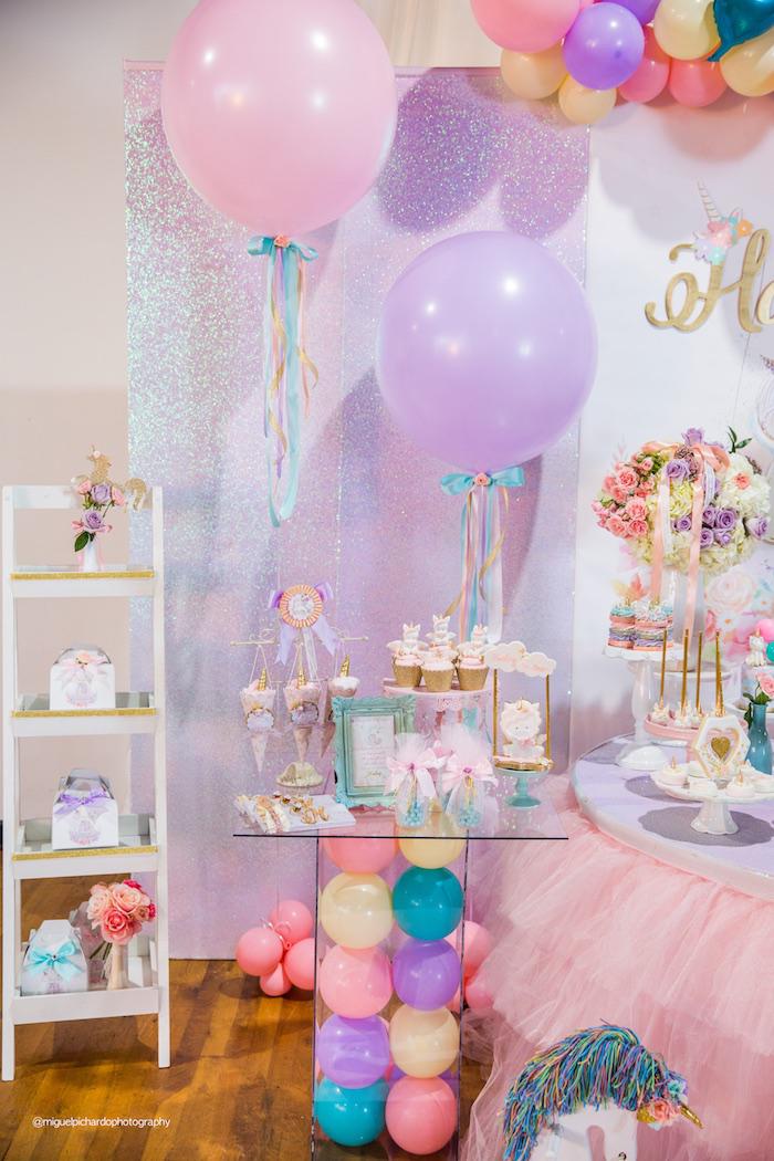 Fiesta 1 año para niña tematica de unicornio