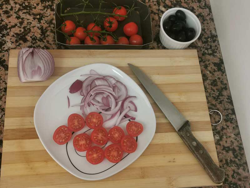 Tomates y cebolla
