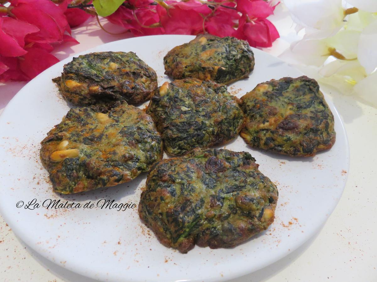 Tortitas de espinacas y parmesano 