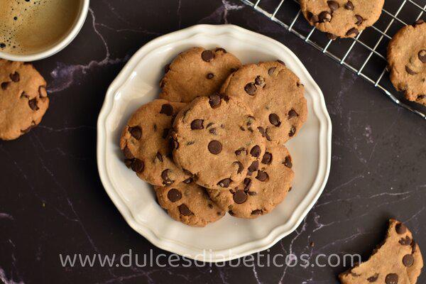 Cookies de cacahuete y chocolate sin azucar