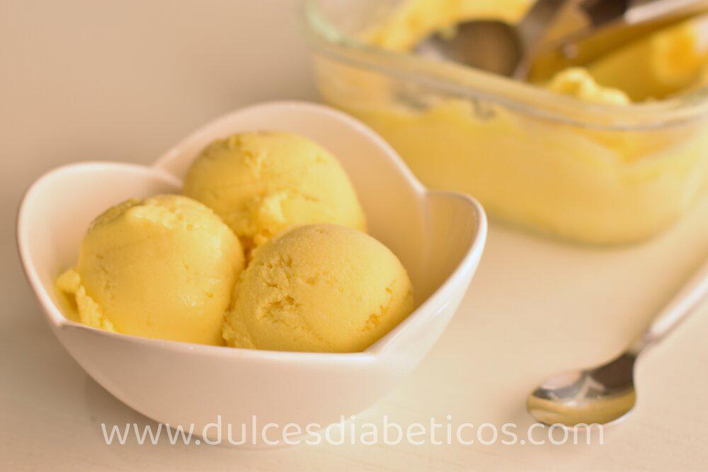 helado de mango y yogur sin azucar