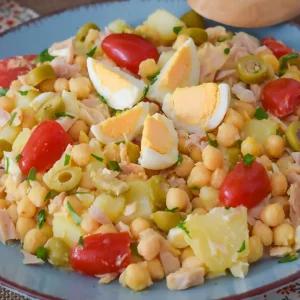 ensalada de garbanzos y patata