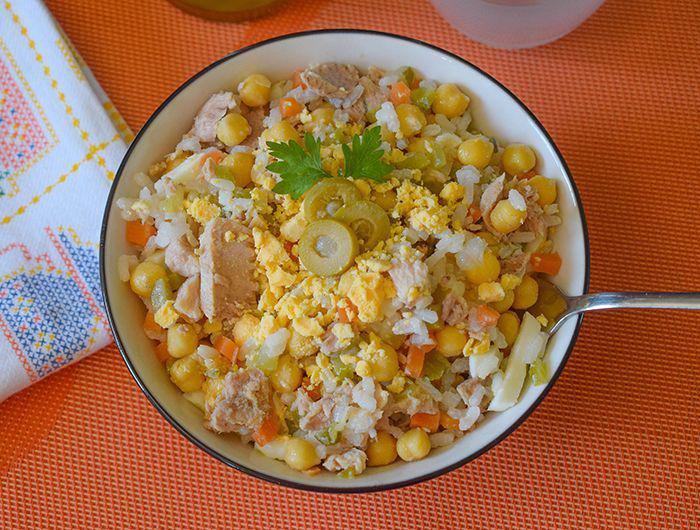ensalada de garbanzos atun
