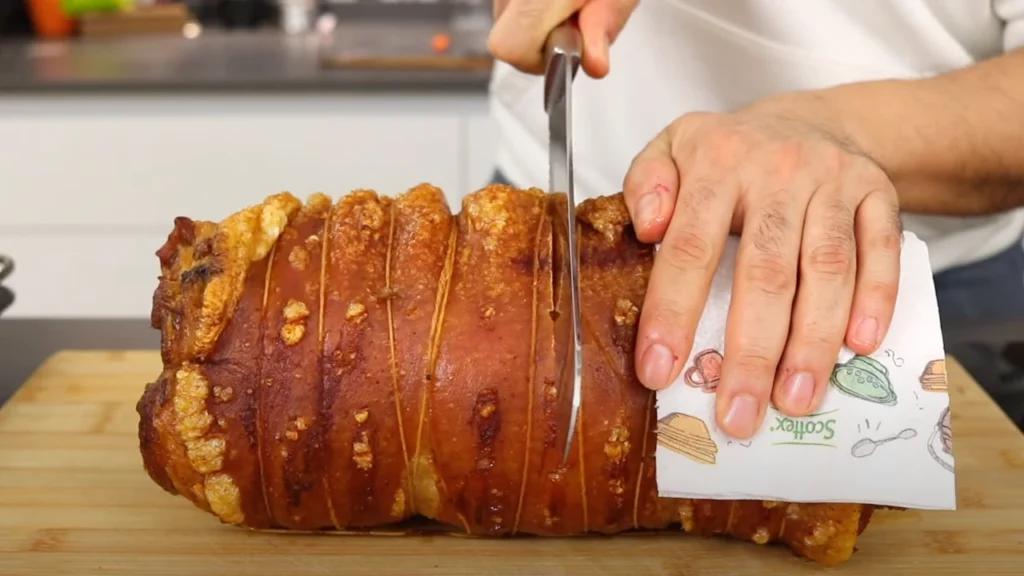 cortar porchetta