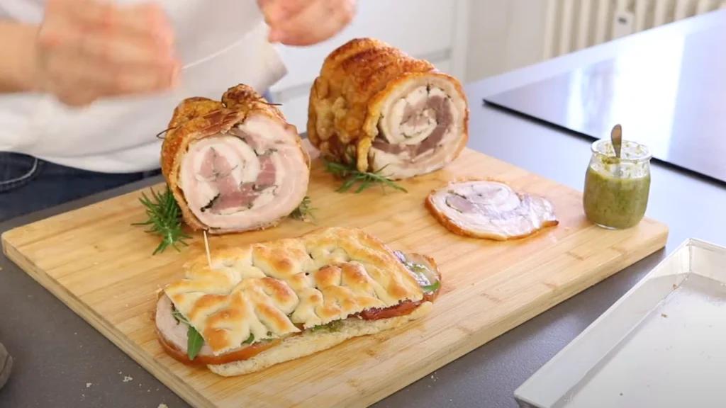porchetta con focaccia