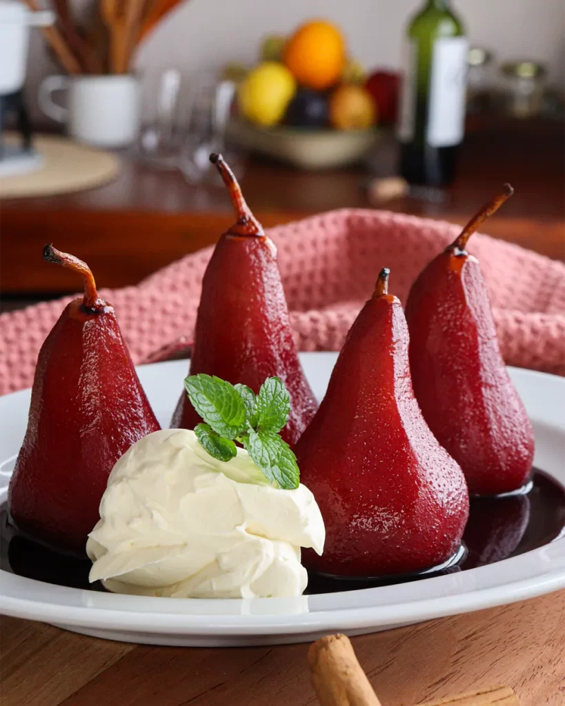 peras al vino malbec