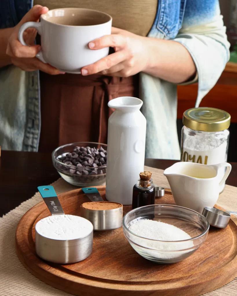 ingredientes mug cake