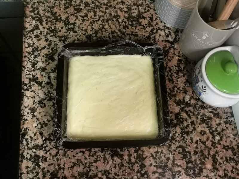 Tapar con papel film y reposar nevera