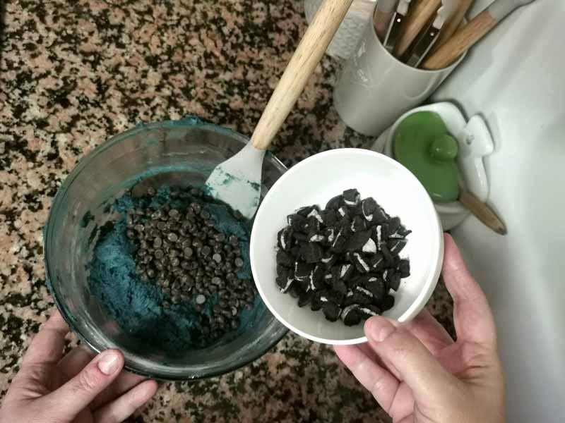Chips de choco y oreo