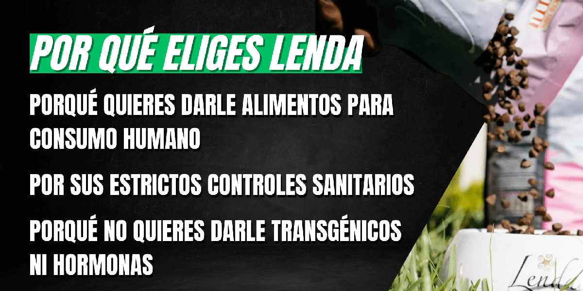 Eliges Lenda por sus alimentos de calidad humano, controles sanitarios y ausencia de transgénicos y hormonas