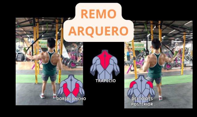 Ejercicio para espalda con TRX - Remo arquero