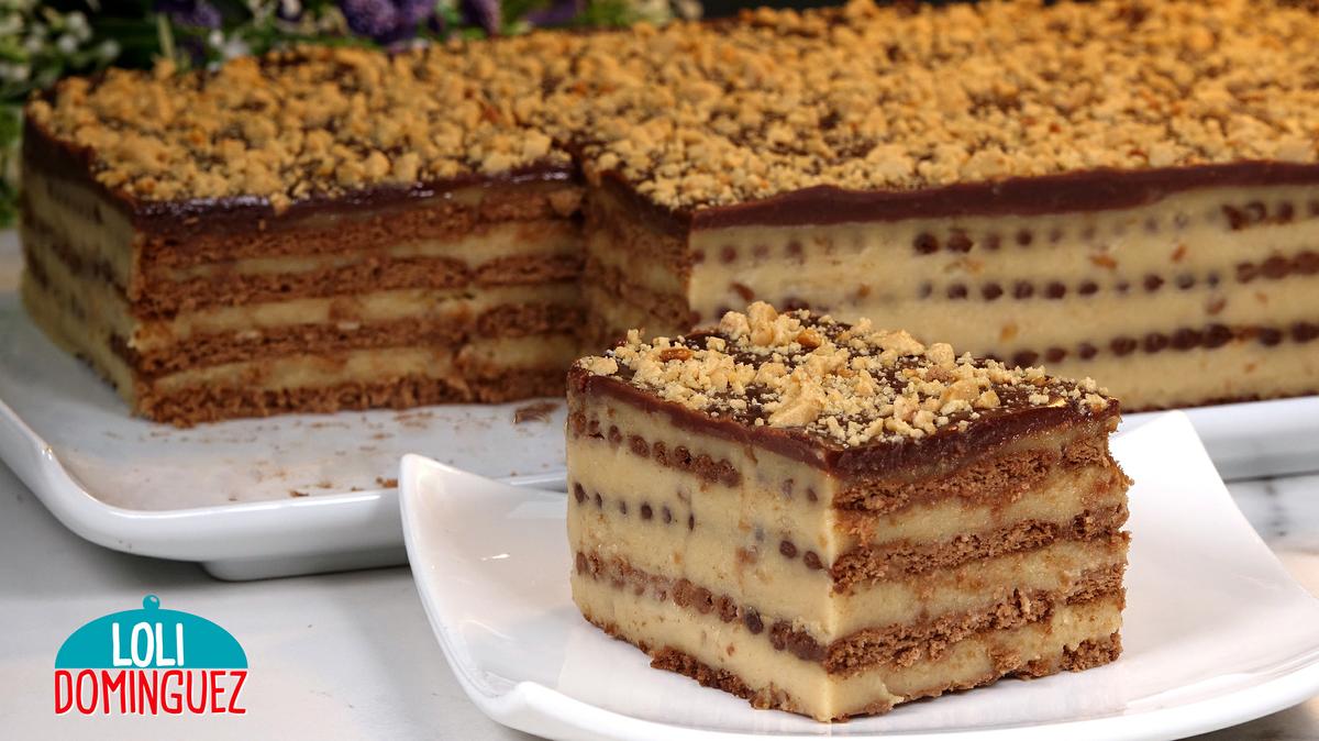 TARTA DE LA ABUELA CON TURRÓN. Un postre exquisito fácil, rápido y sin horno, queda muy jugoso y se complementa de maravilla con las galletas de chocolate