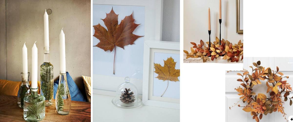 Decoración con hojas