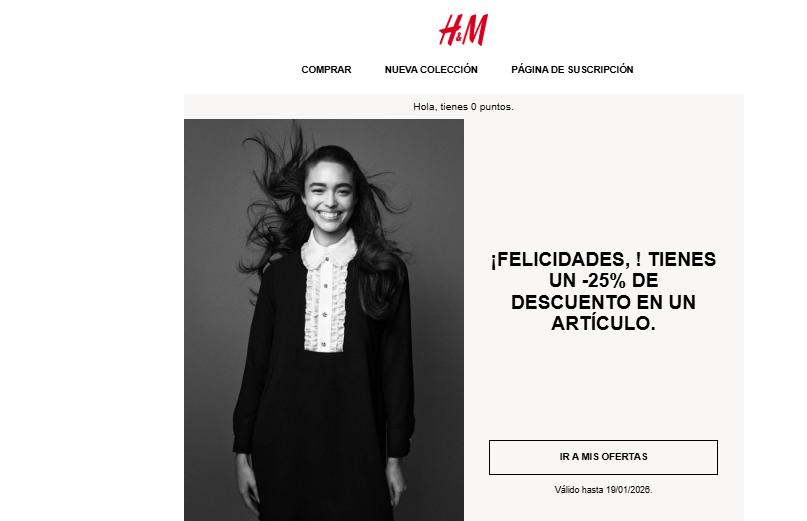 Ejemplo de estrategia para fomentar la recurrencia incluyendo un descuento para la próxima compra.