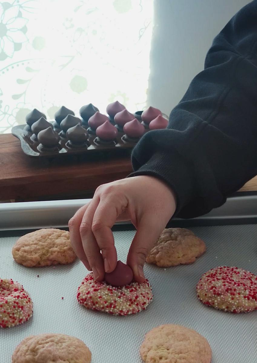 Receta de galletas de San Valentín con Centro de Beso
