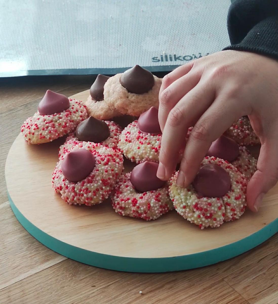 Receta de galletas de San Valentín con Centro de Beso