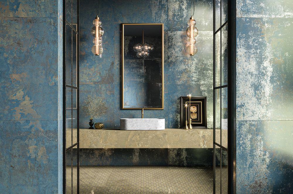 illusion azulejo de aparici en cenemar con efecto metalico