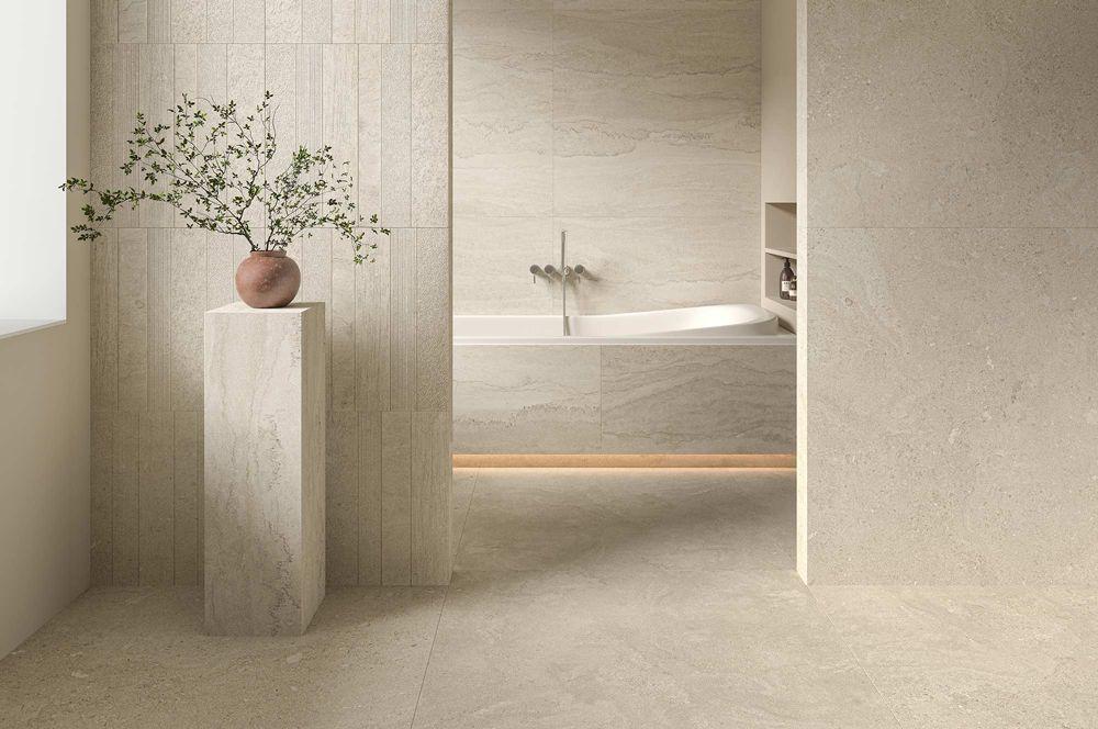 azulejo Tivoli estilo travertino de Aparici cerámica