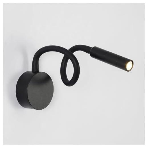 Lámpara LED de Lectura para mesita de Noche, lámpara de Pared Flexible, Cuello de Cisne, Accesorio de iluminación para Montaje en Pared, Apliques cableados con lámparas de cabecera Ajustables para