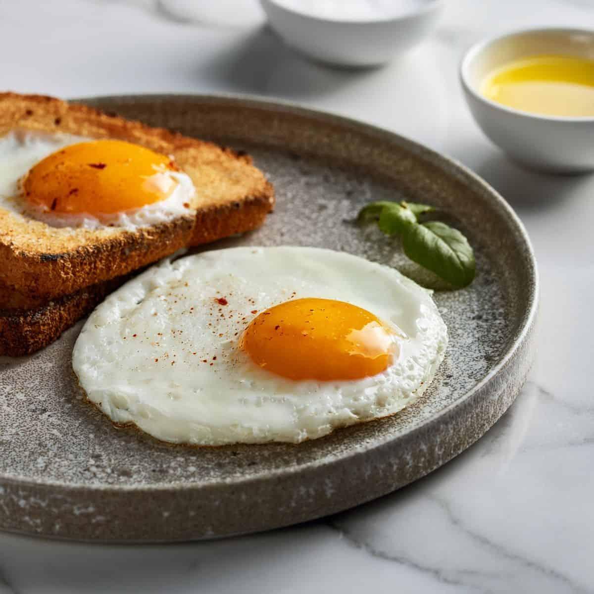 huevos fritos en freidora de aire