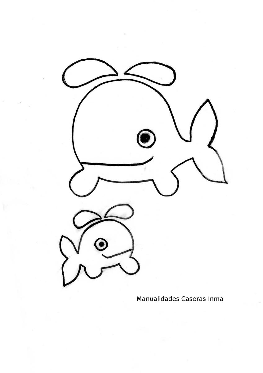Manualidades Caseras Inma_ Patron Camiseta ballena