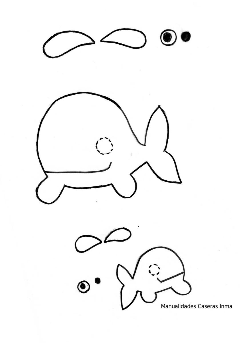 Manualidades Caseras Inma_ Patron desglosado Camiseta ballena