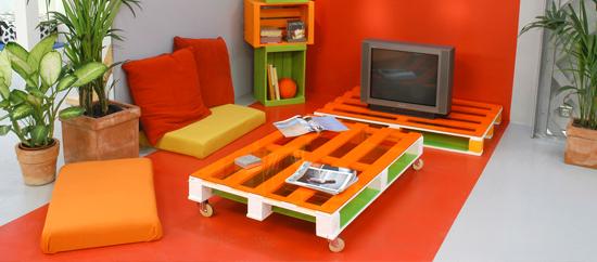 sala economica1 Decoración con palés