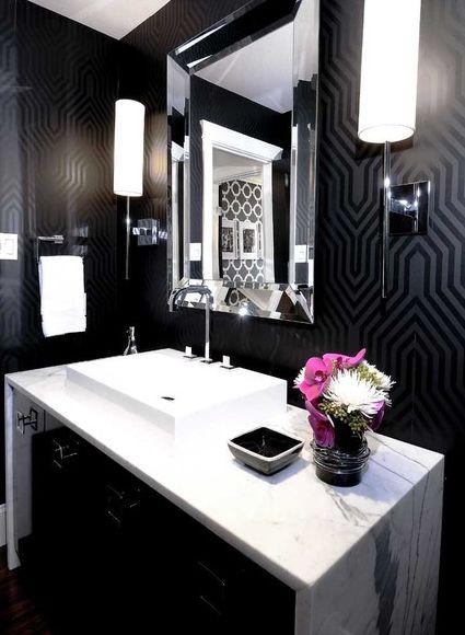 BAÑOS EN NEGRO | Decoración