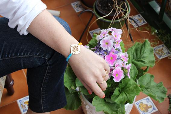 Pulsera del Tutorial de Adoraideas terminada