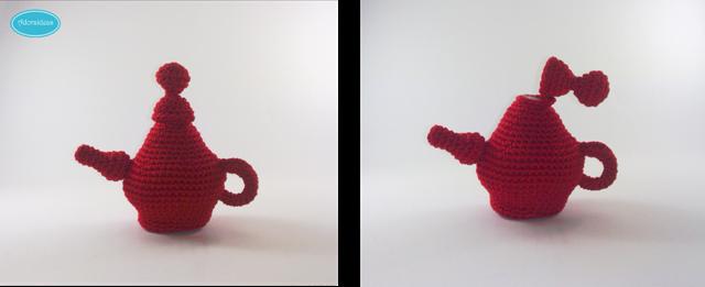 Tetera de amigurumi handmade by Adoraideas 