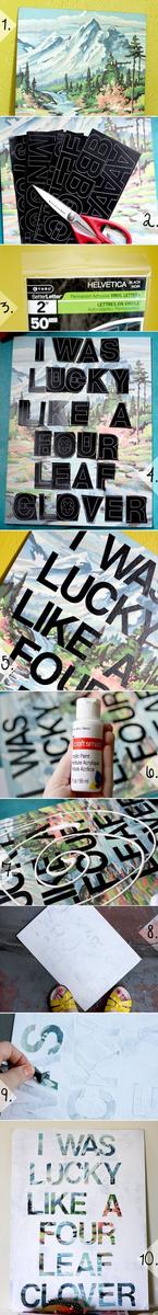 DIY Cuadro con letras 1