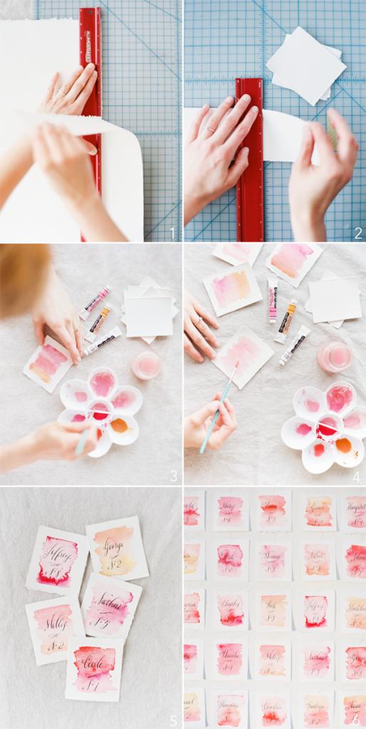 diy-wedding-watercolor-escort-cards