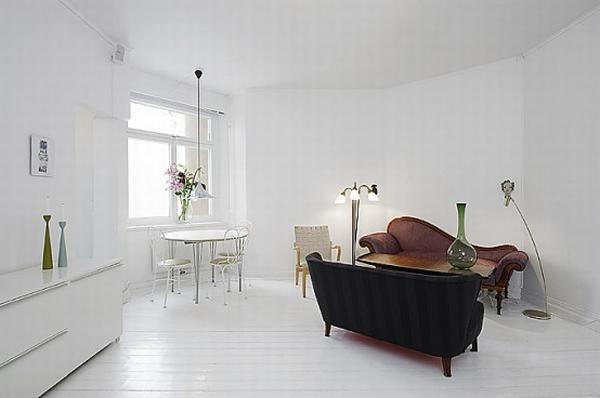 clean white small apartment interior design 3 554x368 Simple and Elegant White Apartment 