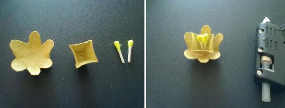 Flores con cartones de huevos (4)