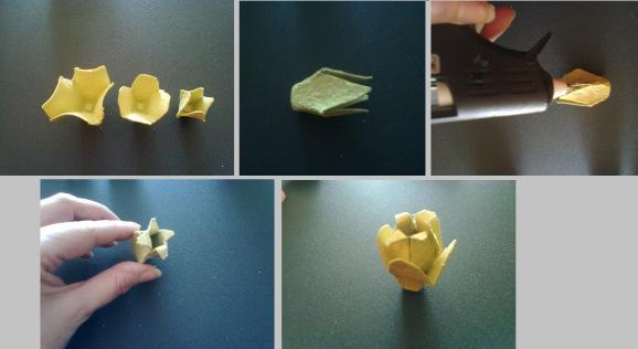 Flores con cartones de huevos (3)