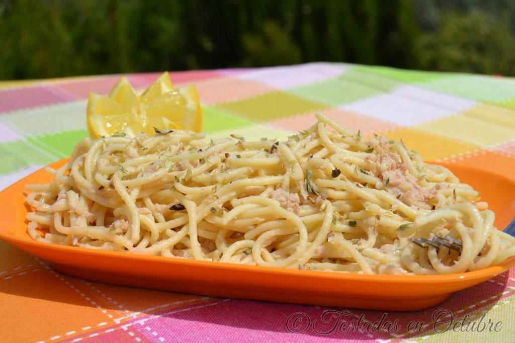 Spaghetti Frío con Atún y Limón