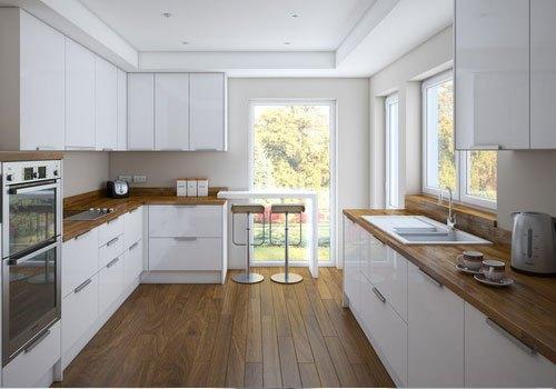 Encimera de madera en la cocina 06