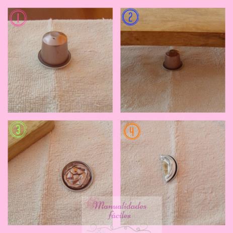 broche de cápsulas de café